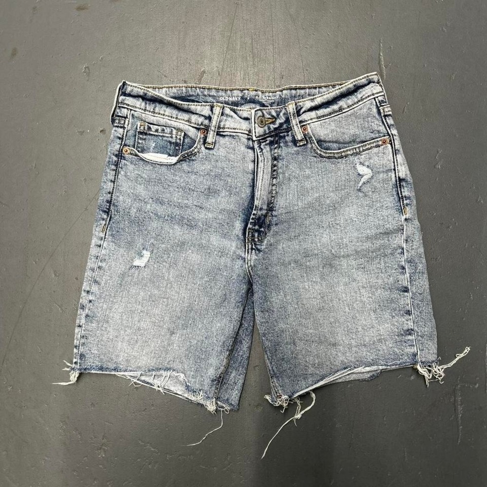 Women's high waisted old navy light wash cut off denim jean shorts jorts